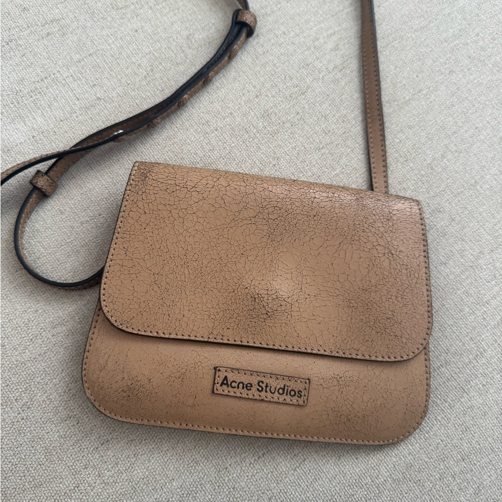 Acne studios cross leather bag